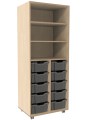 Flex-kast 2B hoog B70xD50xH180cm Berken Tangara Groothandel voor kinderrdagverblijf inrichting